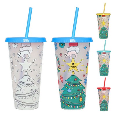 24oz Christmas Color-changing Cups