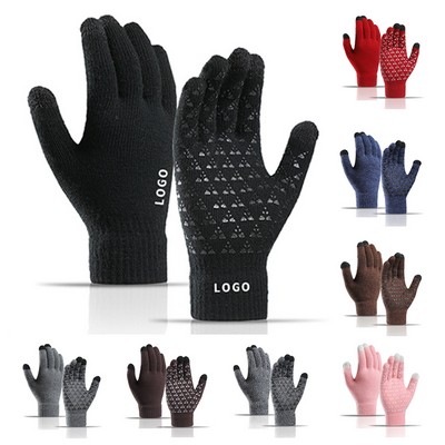 Thick Adult Warmth Gloves W/ 3 Finger Touch