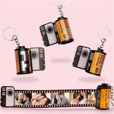 Personalized Camera Film Roll Photo Keychain