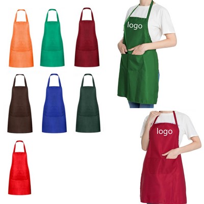 Polyester Apron With 2 Front Pockets