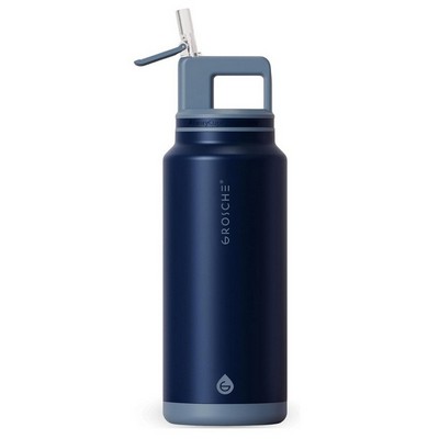 GROSCHE ALPINE Flip n' Sip 40 oz Stainless Steel vacuum insulated flask - Mountain Blue