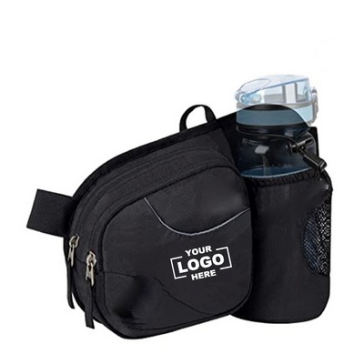 Fanny Pack Waist Bag with Bottle Holder