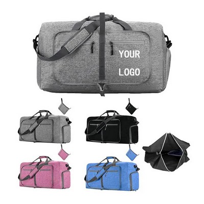 Travel Duffle Bag Foldable with Shoes Compartment