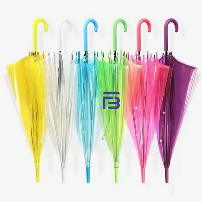 Eco-Friendly Frosted Transparent Straight Umbrella