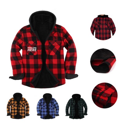 Plaid Hooded Sweatshirt