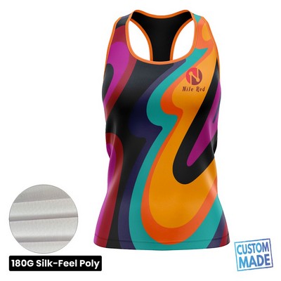 Women's Sublimation Racerback Tank Top - 180G Silk-Feel