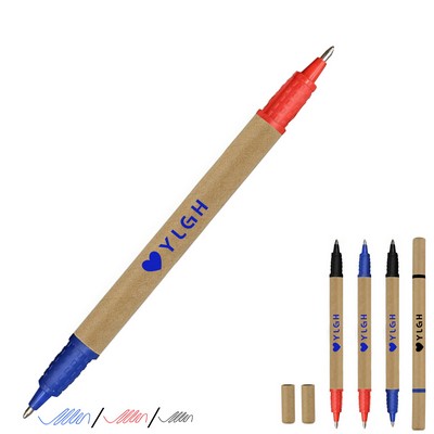 Dual Colors Combo Paper Tube Pen