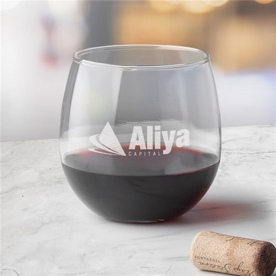 Engraved Corporate Stemless Red Wine Glass