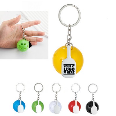 Novelty Pickleball Keychain