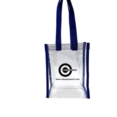 Clear Stadium Tote Bag With 50 Trim Color Choices