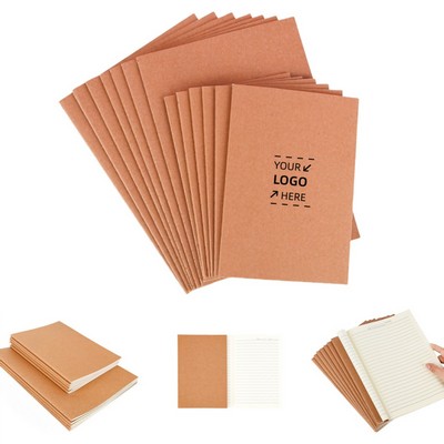 A5 Soft Cover Kraft Notebooks - 56 Pages Lined Journals