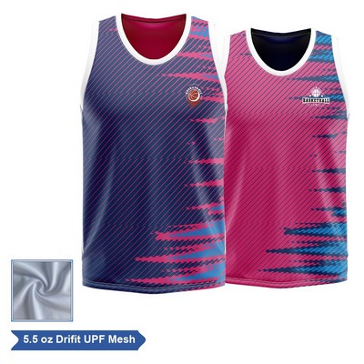 Sublimation UPF Mesh Reversible Basketball Jersey - Men Women Kids