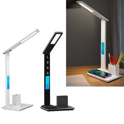 Wireless Charging Pen Holder Desk Lamp