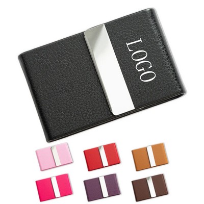 PU Business Card Holder with Magnetic Shut