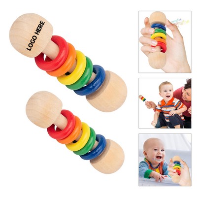 Wooden Baby Rattle Toy