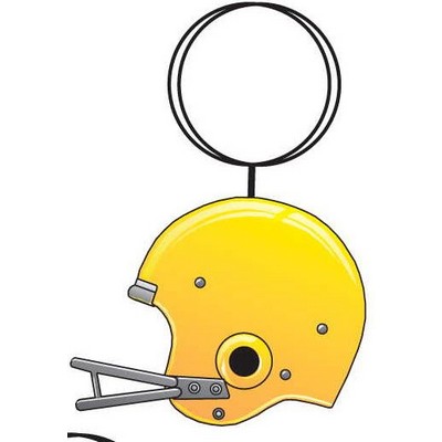 Football Helmet Key Chain w/Clear Mirrored Back (4 Square Inch)