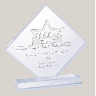 4" Square Diamond Acrylic Award