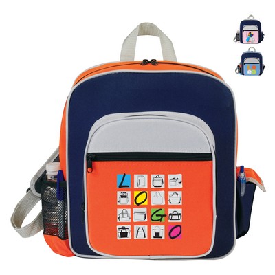 Contemporary Kid's Backpack w/ Side Elastic Pocket