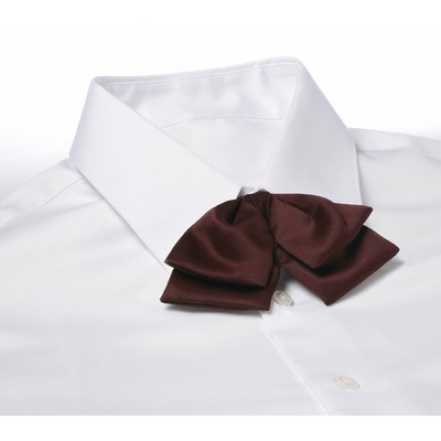 Maroon Adjustable Band Polyester Satin Floppy Bow Tie