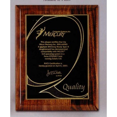 High Gloss Walnut Plaque (10 1/2"x13")