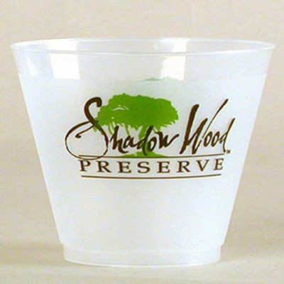 9 Oz. Frost Flex Plastic Squat Cup (Silk Screen Printing)