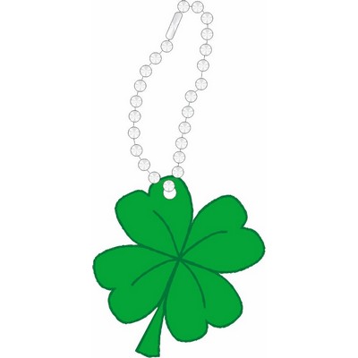 Four Leaf Clover Promotional Line Key Chain w/ Black Back (6 Square Inch)