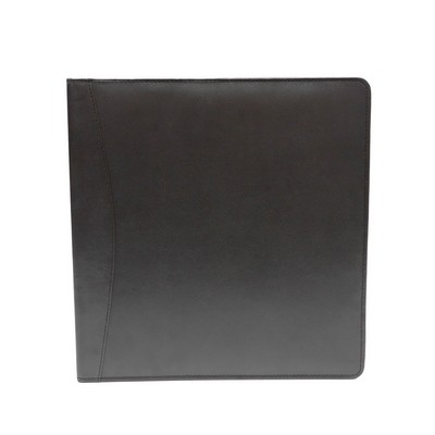 2'' Ashlin® Designer Midnight Black Lucca Vegan Executive 3 Ring Binder