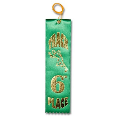 2"x8" 6th Place Stock Track Carded Event Ribbon