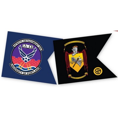 Single Face Reverse Guidon & Burgees Flag w/Heading & Grommets (20"x27¾")