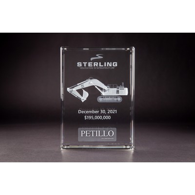 Beveled Rectangle Crystal Award (5 7/8 x 3 1/8 x 8 1/4")