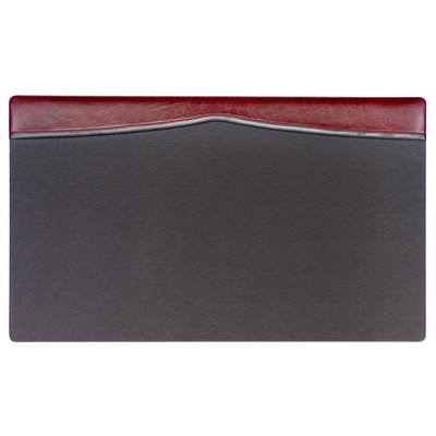 Contemporary Leather Top Rail Desk Pad (34"x20")