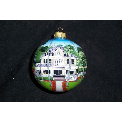 3" Ball Glass Ornament - Complex Artwork