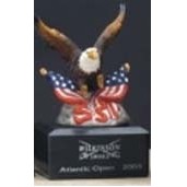 5.5" Ceramic & Cast Resin Hand Painted Eagle Award