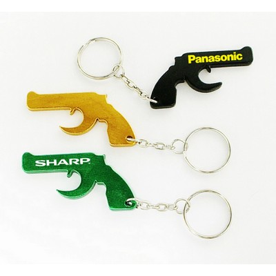 Gun Aluminum Bottle Opener w/Keychain (2 Week Production)