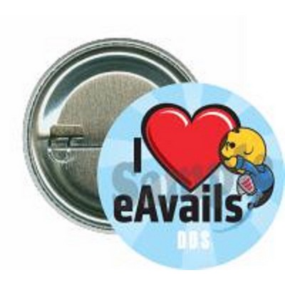 Business - DDS, I love eAvails - 1 1/2 Inch Round Button