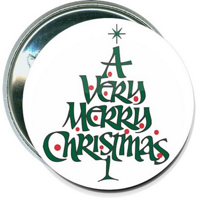 Christmas - A Very Merry Christmas - 2 1/4 Inch Round Button