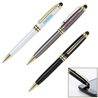 Heavy Duty Brass Ballpoint Pen with Capacitive Stylus