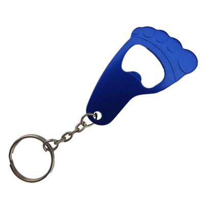 Footprint Shaped Bottle Opener Key Chain