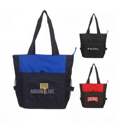 Poly Deluxe Zipper Tote Bag