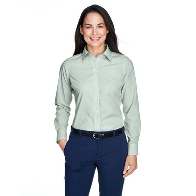 Devon and Jones Ladies' Crown Collection® Banker Stripe Woven Shirt