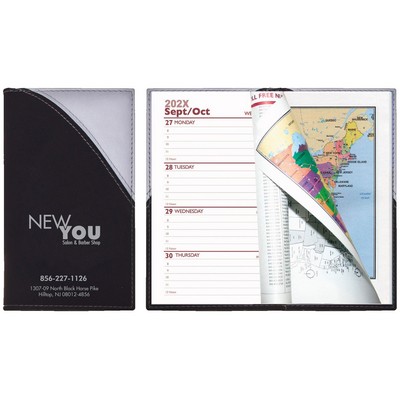 2 Tone Vinyl Designer Series Barcelona Planner - Weekly 1 Color w/Map