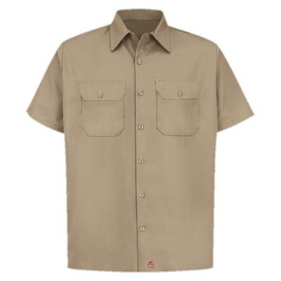 Red Kap™ Men's Short Sleeve Utility Uniform Shirt - Khaki Tan