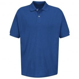 Red Kap™ Men's Short Sleeve Basic Pique Polo w/No Pocket - Royal Blue