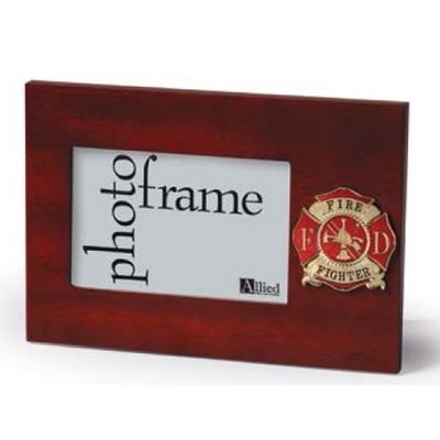 US Flag Mahogany Picture Frame (4"x6")