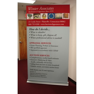 Retractable Banner Stand with 48" x 78" Banner