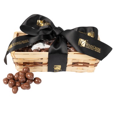 Gift Basket with Chocolate Covered Peanuts