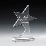 Standing Star Award- Laser Engraved - (5" x 7" x 3/4")