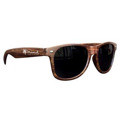 Medium Wood Tone Miami Sunglasses