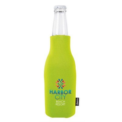 Koozie® Zip-Up Bottle Cooler with Opener