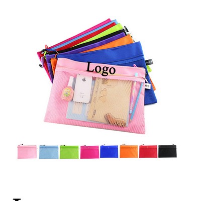 Zipper Closure A4 Size Document File Bag